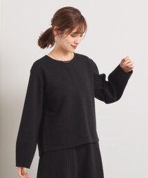 【洗濯機OK／セットアップ可】花柄ジャカードトップス