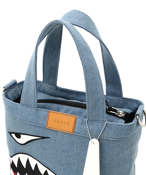 OKERU（オケル）の「OKERU/オケル/別注TYPE-C A-10 DENIM（ショルダーバッグ・レディース・ライトインディゴブルー・F）」の4枚目の写真