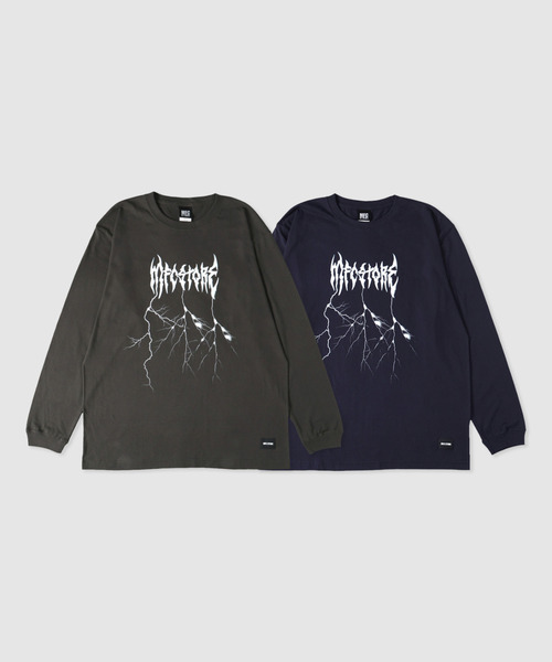 MFC STORE（エムエフシーストア）の「MFC STORE THUNDER L/S TEE（Tシャツ/カットソー・メンズ・チャコール/ネイビー・M/L/XL/S）」の3枚目の写真