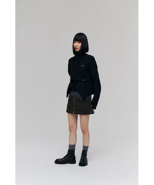FELICITY(フェリシティ)の「Color Block Cardigan(カーディガン/ボレロ・レディース・ブラック/レッド・2)」の7枚目の写真