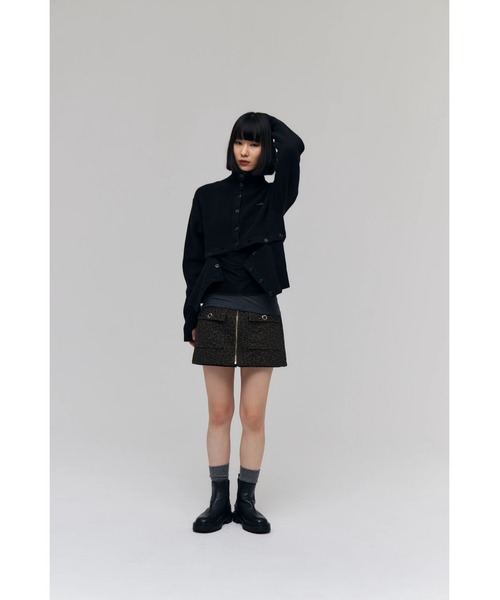 FELICITY(フェリシティ)の「Color Block Cardigan(カーディガン/ボレロ・レディース・ブラック/レッド・2)」の8枚目の写真