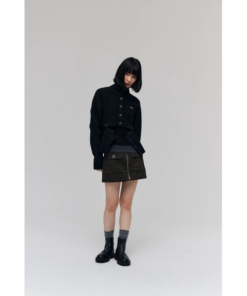 FELICITY(フェリシティ)の「Color Block Cardigan(カーディガン/ボレロ・レディース・ブラック/レッド・2)」の9枚目の写真