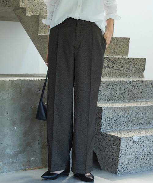 AMERICAN HOLIC（アメリカンホリック）の「美・美・美ツイードワイドパンツ（その他パンツ・レディース・ブラック/ブラウン・M/L）」の9枚目の写真