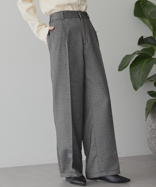 AMERICAN HOLIC（アメリカンホリック）の「美・美・美ツイードワイドパンツ（その他パンツ・レディース・ブラック/ブラウン・M/L）」の6枚目の写真