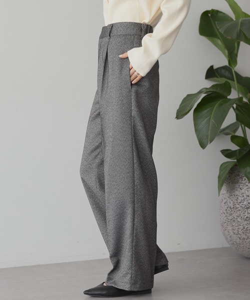 AMERICAN HOLIC（アメリカンホリック）の「美・美・美ツイードワイドパンツ（その他パンツ・レディース・ブラック/ブラウン・M/L）」の7枚目の写真