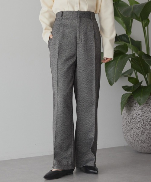 AMERICAN HOLIC（アメリカンホリック）の「美・美・美ツイードワイドパンツ（その他パンツ・レディース・ブラック/ブラウン・M/L）」の8枚目の写真