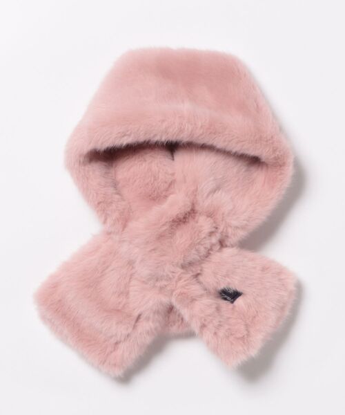 HAKKA KIDS（ハッカキッズ）の「リボンマフラー（マフラー・キッズ・ピンク/オフホワイト・FREE）」の3枚目の写真