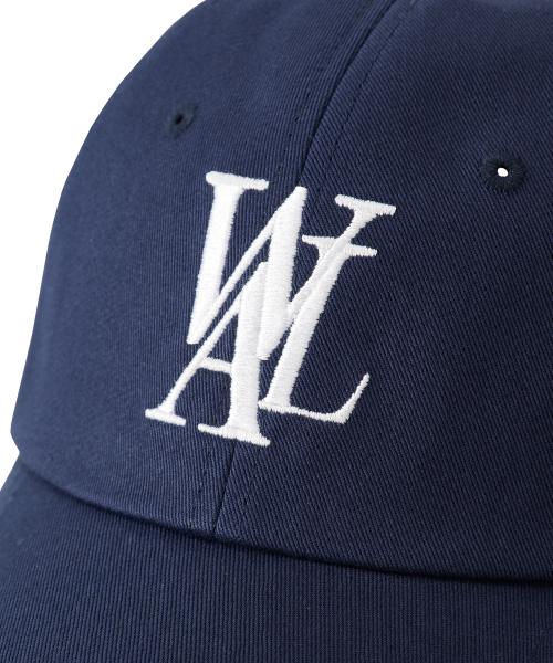 WOOALONG（ウアロン）の「Signature Logo ball cap - NAVY（キャップ・レディース・ネイビー・MEDIUM/SMALL）」の10枚目の写真