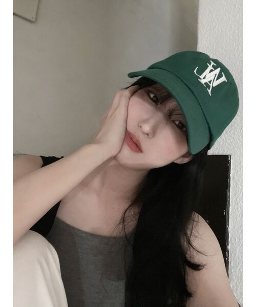 WOOALONG（ウアロン）の「Signature Logo ball cap - NAVY（キャップ・レディース・ネイビー・MEDIUM/SMALL）」の3枚目の写真