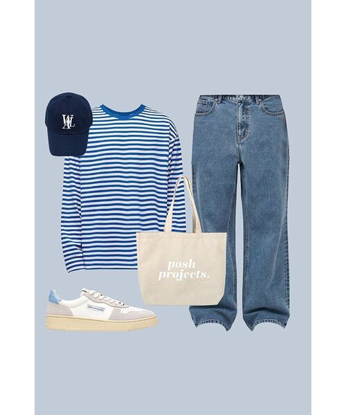 WOOALONG（ウアロン）の「Signature Logo ball cap - NAVY（キャップ・レディース・ネイビー・MEDIUM/SMALL）」の2枚目の写真