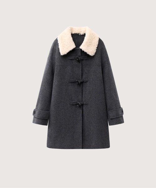 LA POMME jours(ラポミ・ジュール)の「Woolly Moveable Collar Coat(ピーコート・レディース・ネイビー/グレー・SMALL/MEDIUM/LARGE)」の2枚目の写真