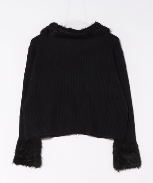 frunco（フランコ）の「ジップ付きシャギードッキングニット（ニット/セーター・レディース・ホワイト/ピンク/ブラウン/ブラック/グレー・FREE）」の6枚目の写真