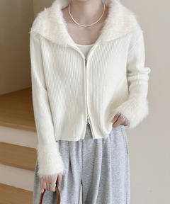 ウールレースニットトップス（ニット/セーター）｜anuans（ア