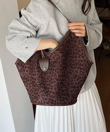 バケツバッグ」に該当するバッグ（レオパード柄）ファッション通販