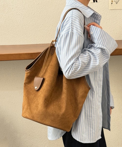 LA VORAGINE(ラ ヴォラジネ)の「ヒョウ柄バケツ大容量トートバッグ(トートバッグ・レディース・ブラウン/ダークブラウン/ブラウン系1/ブラック・FREE)」の13枚目の写真