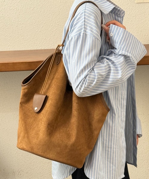 LA VORAGINE(ラ ヴォラジネ)の「ヒョウ柄バケツ大容量トートバッグ(トートバッグ・レディース・ブラウン/ダークブラウン/ブラウン系1/ブラック・FREE)」の14枚目の写真
