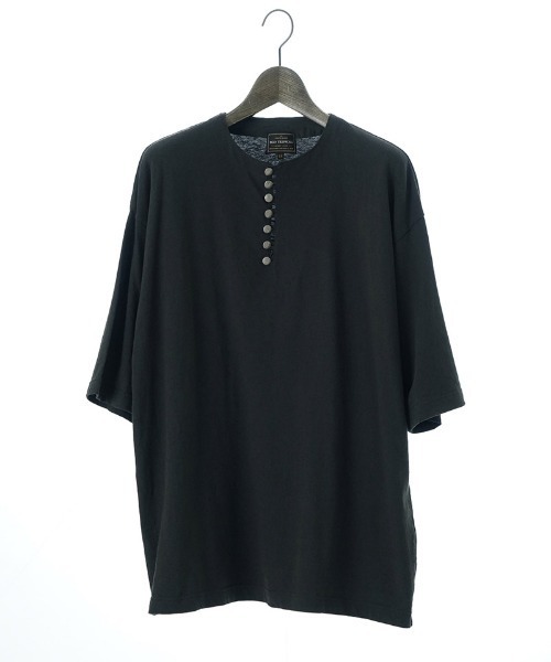 EGO TRIPPING(エゴトリッピング)の「mt10121- EUROHENRY ヘンリーネックTシャツ(666610)(Tシャツ/カットソー・メンズ・ブラック/ベージュ/チャコール・46/48)」の9枚目の写真