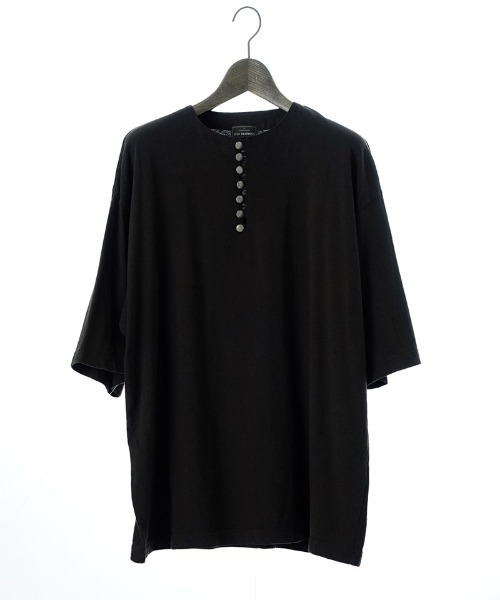 EGO TRIPPING(エゴトリッピング)の「mt10121- EUROHENRY ヘンリーネックTシャツ(666610)(Tシャツ/カットソー・メンズ・ブラック/ベージュ/チャコール・46/48)」の11枚目の写真