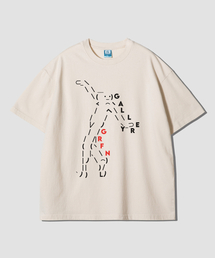 ダンスエモーション オーバーサイズ 半袖Tシャツ-ナチュラルコットン