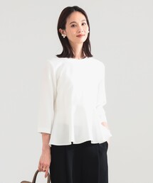 Demi-Luxe BEAMS | 【セレモニー・フォーマル】トリアセ ペプラム ブラウス＊［手洗い可］(シャツ/ブラウス)
