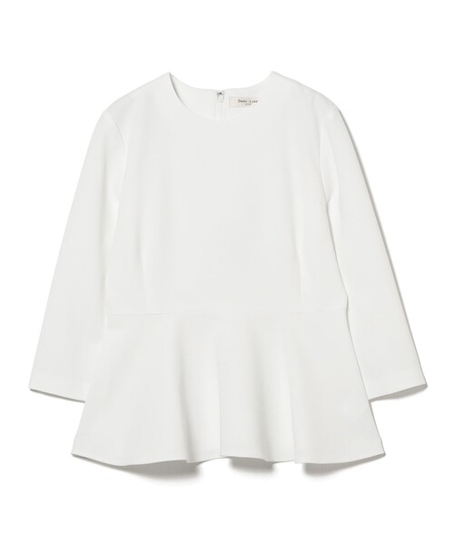 Demi-Luxe BEAMS（デミルクス ビームス）の「【セレモニー・フォーマル】トリアセ ペプラム ブラウス＊［手洗い可］（シャツ/ブラウス・レディース・ブラック/ホワイト/ネイビー・36/38）」の2枚目の写真