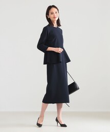 ペプラム」に該当するトップス（ブルー・ネイビー/青色系・長袖