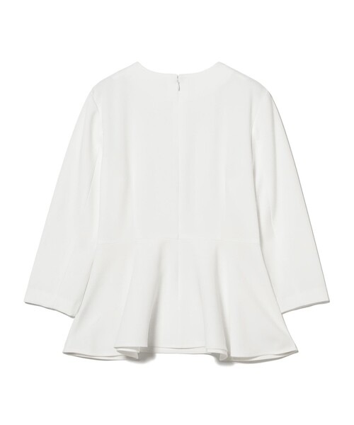 Demi-Luxe BEAMS（デミルクス ビームス）の「【セレモニー・フォーマル】トリアセ ペプラム ブラウス＊［手洗い可］（シャツ/ブラウス・レディース・ブラック/ホワイト/ネイビー・36/38）」の14枚目の写真