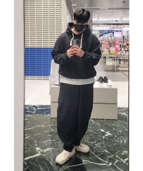 DRAW FIT（ドローフィット）の「レイヤードストリングテープフード[BLACK]（パーカー・メンズ・その他・MEDIUM/LARGE/X-LARGE）」の3枚目の写真