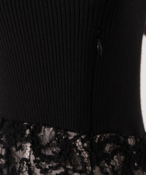 PROPORTION BODY DRESSING（プロポーションボディドレッシング）の「レースドッキングニットワンピース / 1216140001（ワンピース・レディース・ピンク/ブラック・MEDIUM/P/S）」の16枚目の写真