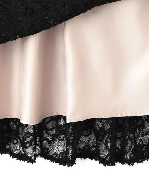 PROPORTION BODY DRESSING（プロポーションボディドレッシング）の「レースドッキングニットワンピース / 1216140001（ワンピース・レディース・ピンク/ブラック・MEDIUM/P/S）」の12枚目の写真