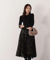 PROPORTION BODY DRESSING | レースドッキングニットワンピース / 1216140001(ワンピース)