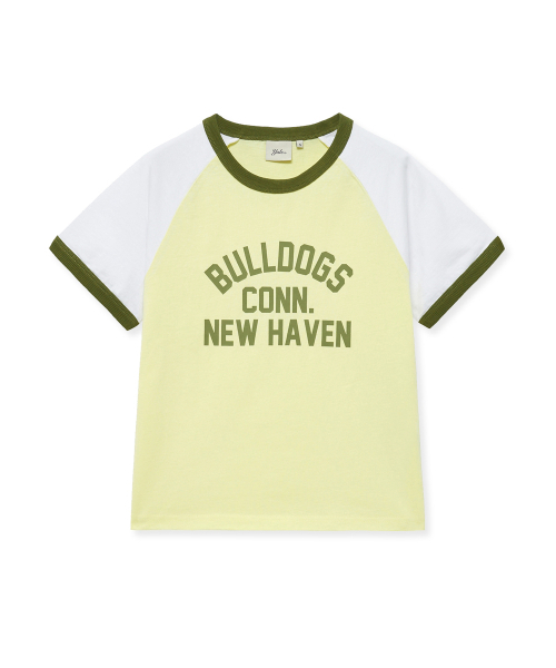 YALE(イェール)の「ウィメンズブルドッグスラグランリンガーTシャツ_ライトイエロー(Tシャツ/カットソー・レディース・その他・SMALL/MEDIUM)」の2枚目の写真