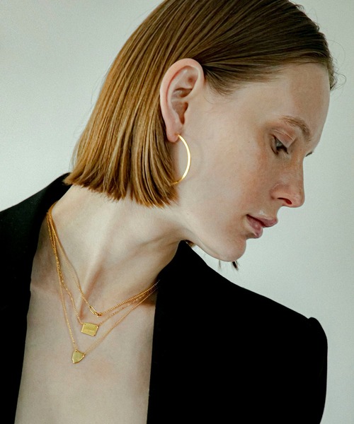 LAPUIS(ラピュイ)の「LAPUIS(ラピュイ) Silver925 by LAPUIS / Oh necklace(ネックレス・レディース・シルバー/ゴールド・FREE)」の1枚目の写真