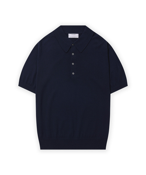 MANNERGRAM（マナーグラム）の「[ゼニア イタリア輸入原糸] Zegna YARN カラーニット_ゼニア サマーウール100 - 6色（ポロシャツ・メンズ・ネイビー/グリーン/ブラウン/ライトブルー/ブラック・LARGE/MEDIUM/X-LARGE）」の5枚目の写真