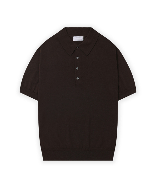 MANNERGRAM（マナーグラム）の「[ゼニア イタリア輸入原糸] Zegna YARN カラーニット_ゼニア サマーウール100 - 6色（ポロシャツ・メンズ・ネイビー/グリーン/ブラウン/ライトブルー/ブラック・LARGE/MEDIUM/X-LARGE）」の9枚目の写真