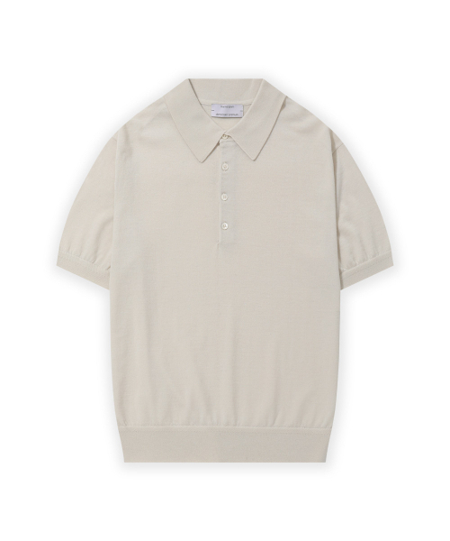 MANNERGRAM（マナーグラム）の「[ゼニア イタリア輸入原糸] Zegna YARN カラーニット_ゼニア サマーウール100 - 6色（ポロシャツ・メンズ・ネイビー/グリーン/ブラウン/ライトブルー/ブラック・LARGE/MEDIUM/X-LARGE）」の12枚目の写真
