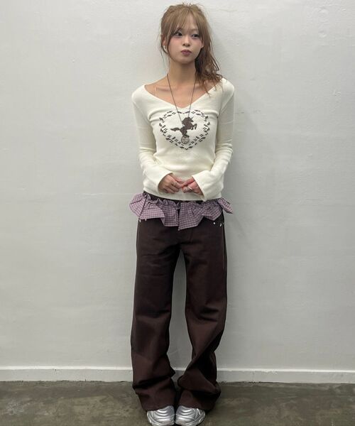 LARTIGENT(ラーティゼン)の「L19 FRILL BOOTSCUT PANTS(WHITE)(その他パンツ・レディース・その他・FREE)」の5枚目の写真