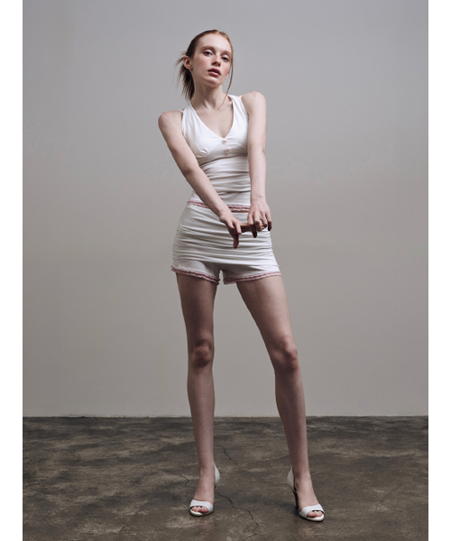 HILLDA（ヒルダ）の「ローズレースホルタートップ [アイボリー]（Tシャツ/カットソー・レディース・その他・SMALL/MEDIUM）」の6枚目の写真