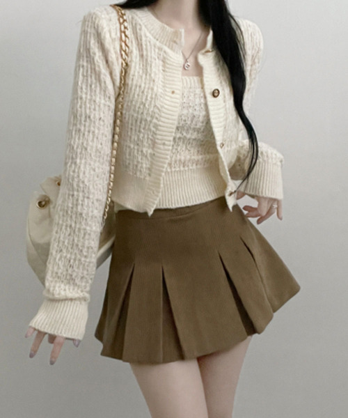 セール】カラーミックス ニットアンサンブル（アンサンブル）｜VIVID