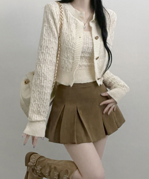 セール】カラーミックス ニットアンサンブル（アンサンブル）｜VIVID