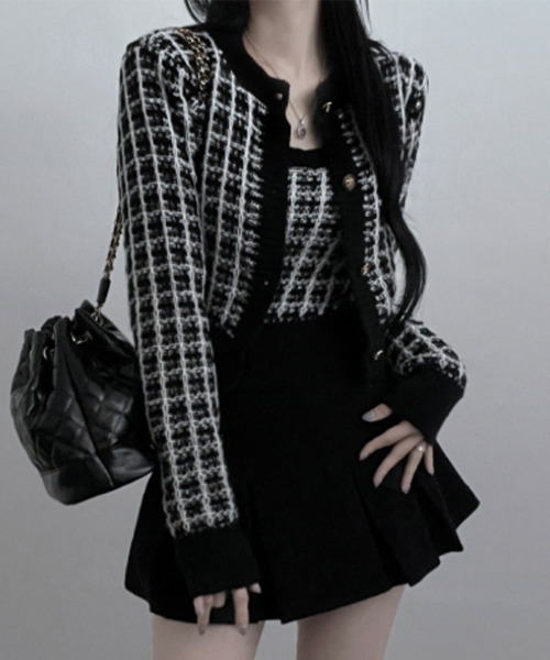 セール】カラーミックス ニットアンサンブル（アンサンブル）｜VIVID