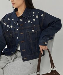 WHO'S WHO gallery（フーズフーギャラリー）の「【UNISEX/ユニセックス】アイレットデニムジャケット（デニムジャケット）」