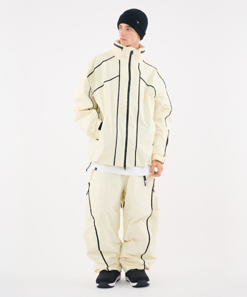 DOLL OUTERWEAR（ドラ アウターウェア）の「[DOLL x DUMDIDUM] 2526 スリックジャケット&パンツセット アイボリー 男女共用（セットアップ・レディース・その他・SMALL/MEDIUM/LARGE/X-LARGE）」の13枚目の写真