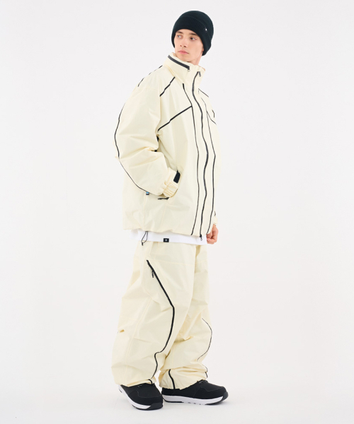 DOLL OUTERWEAR（ドラ アウターウェア）の「[DOLL x DUMDIDUM] 2526 スリックジャケット&パンツセット アイボリー 男女共用（セットアップ・レディース・その他・SMALL/MEDIUM/LARGE/X-LARGE）」の14枚目の写真