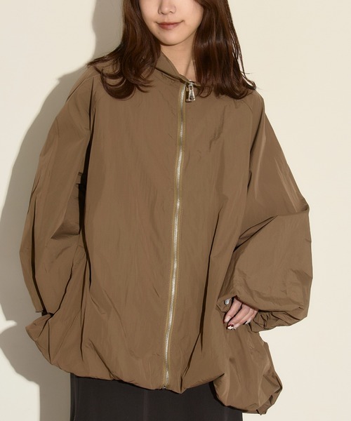 H.TOKYO（エイチトウキョウ）の「ボリュームスリーブ バルーンヘムブルゾン（ブルゾン・レディース・ブラック/ブラウン・FREE）」の17枚目の写真