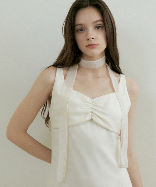 REORG(リオルグ)の「PETAL LAYERED TIE SLEEVELESS OPS CREAM(ワンピース・レディース・その他・SMALL/MEDIUM/LARGE)」の2枚目の写真
