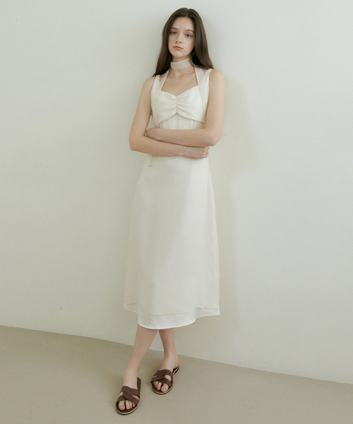 REORG(リオルグ)の「PETAL LAYERED TIE SLEEVELESS OPS CREAM(ワンピース・レディース・その他・SMALL/MEDIUM/LARGE)」の3枚目の写真