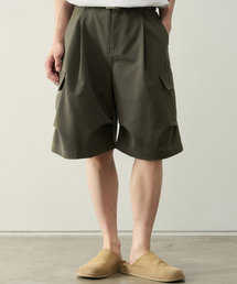 ROTEMBER（ローテンバー）の「カーゴバミューダワイドコットンパンツ[カーキ]（その他パンツ）」