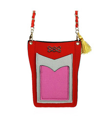 3pocket cellphonbag- red