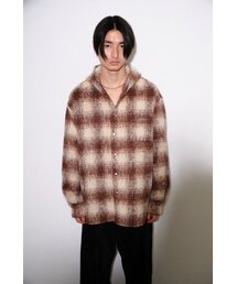 CRUSHAGAIN（クラッシュアゲイン）の「brown mohair hooded shirt（ニット/セーター）」